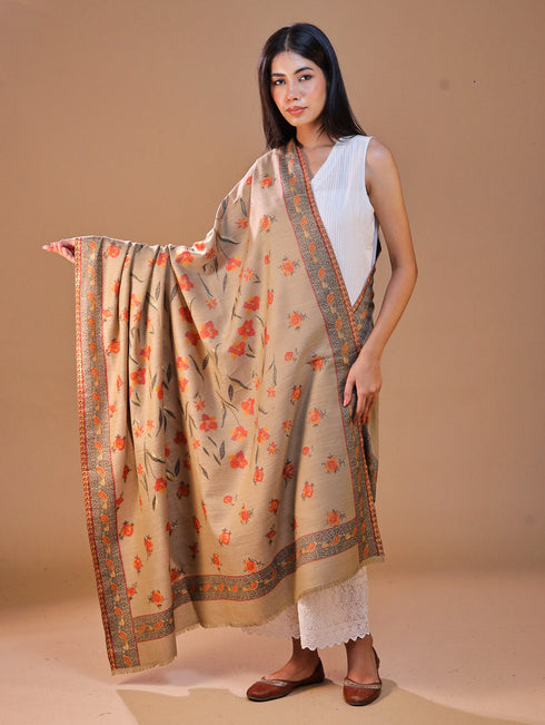 Women's Kani Floral Wool Shawl